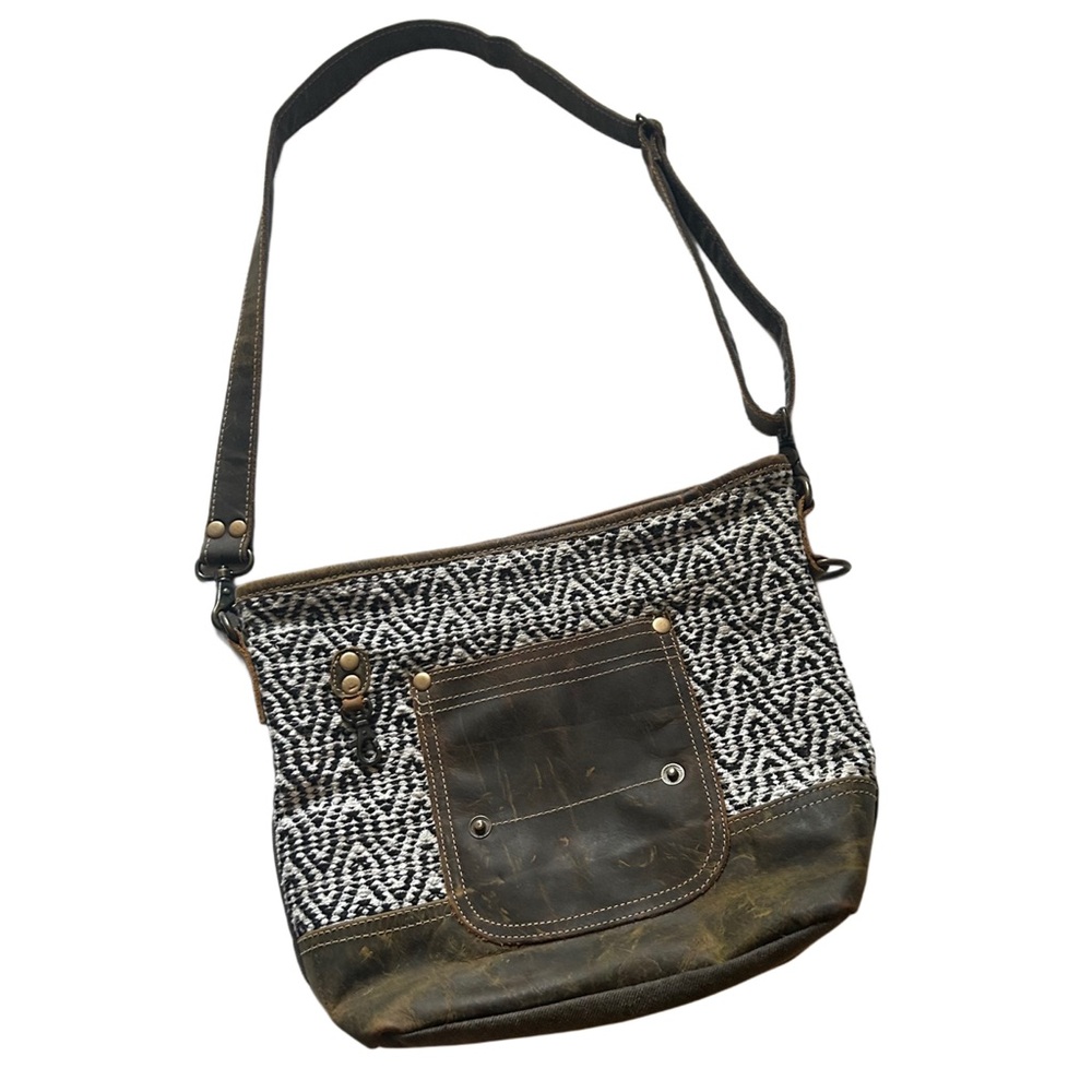 Maya Bag Brown Quilted Cotton Shoulder Purse – Made in India